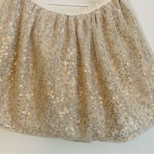 Cat&Jack Girls Sequin Skirt Size 7-8 Creme